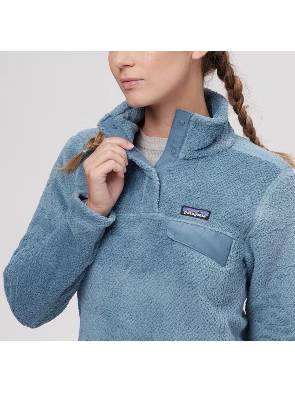 Patagonia Pullover Womens Medium blue Re Tool Snap T Fleece Polartec 25443